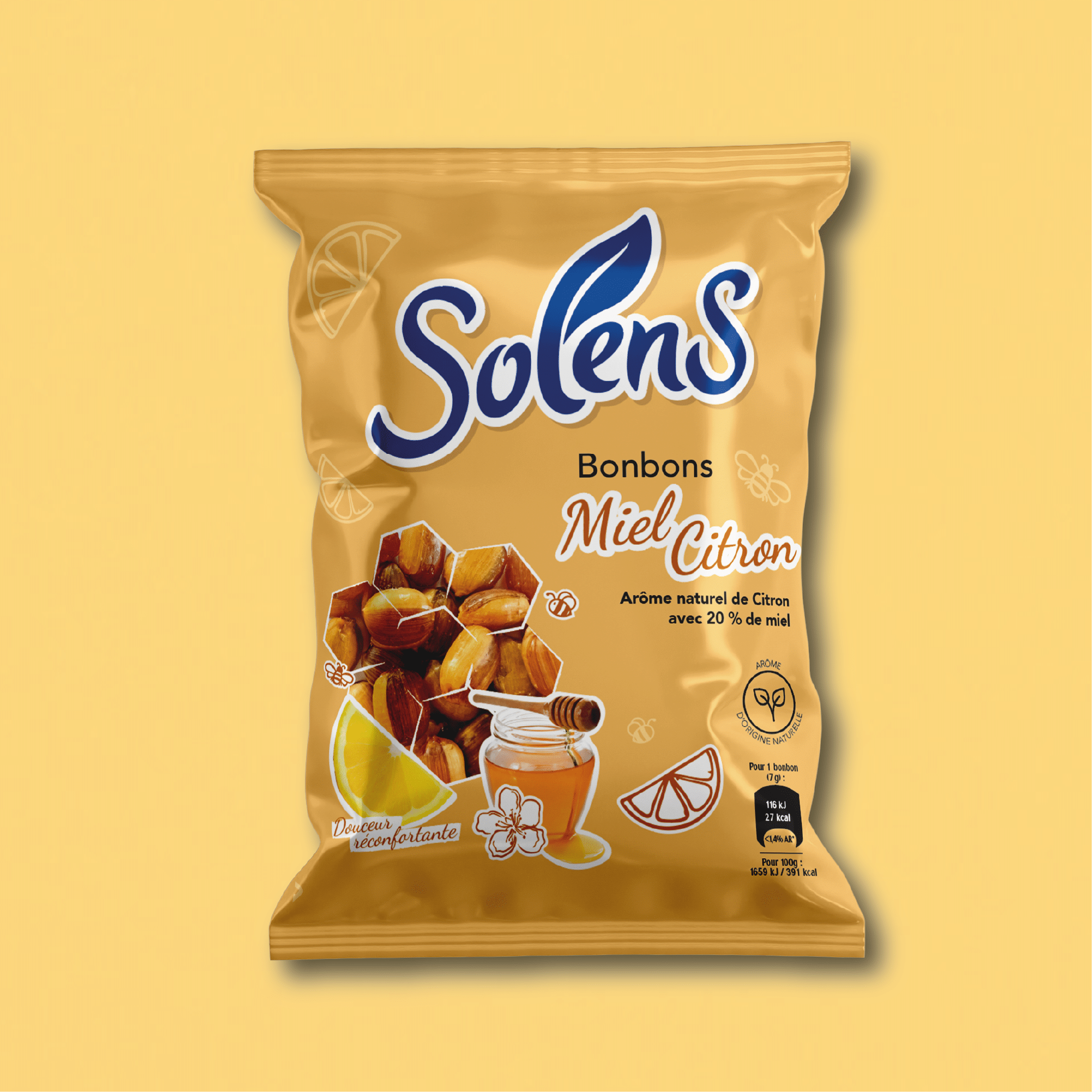 Duo Miel Saveur Citron – Solens, spécialiste de la confiserie en pharmacie  et parapharmacie